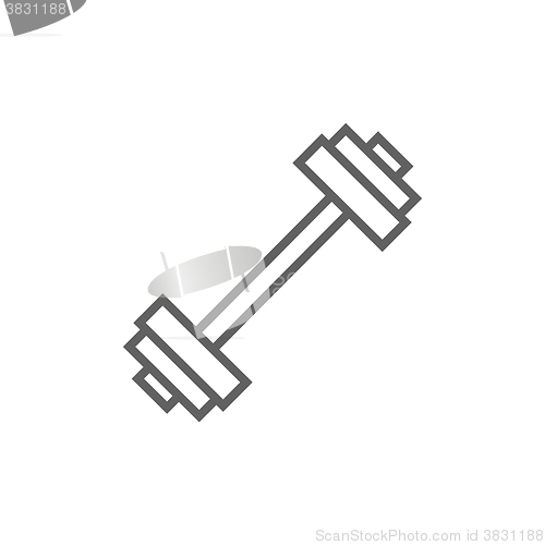 Image of Dumbbell line icon.