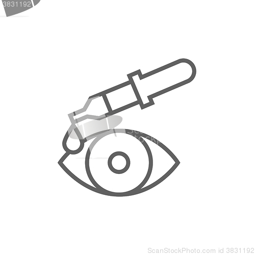 Image of Pipette and eye line icon.