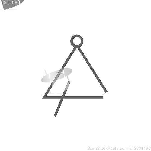 Image of Triangle line icon.