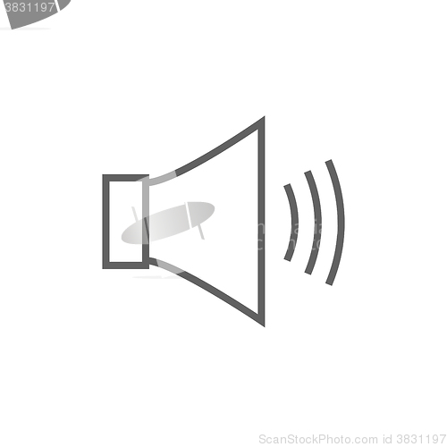 Image of Speaker volume line icon.