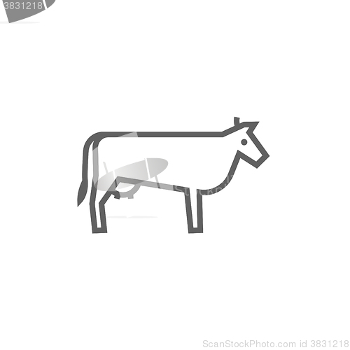 Image of Cow line icon.