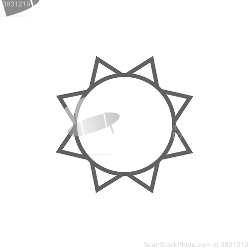 Image of Sun line icon.