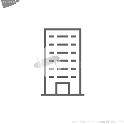 Image of Residential building line icon.
