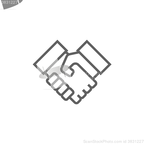 Image of Handshake line icon.