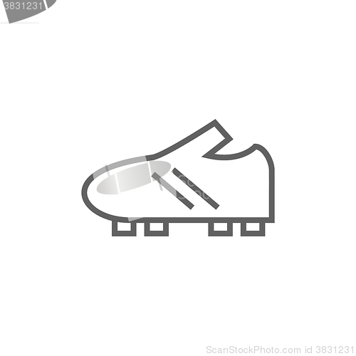 Image of Football boot line icon.