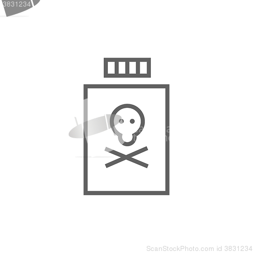 Image of Bottle of poison line icon.