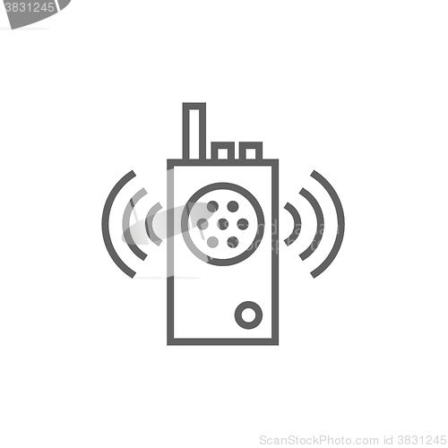 Image of Radio set line icon.