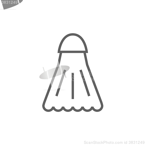 Image of Shuttlecock line icon.