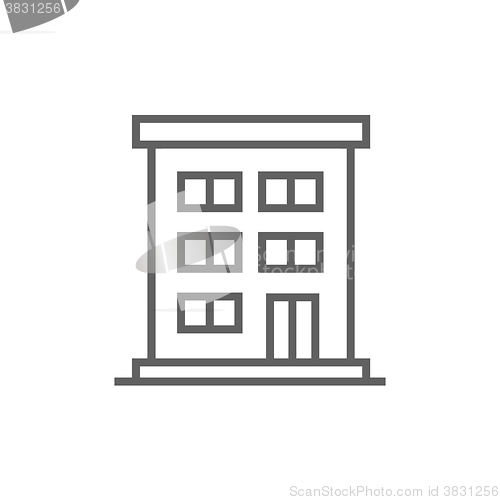 Image of Residential buildings line icon.