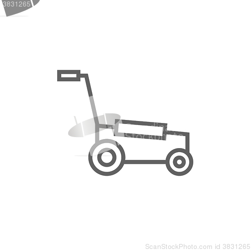 Image of Lawnmover line icon.