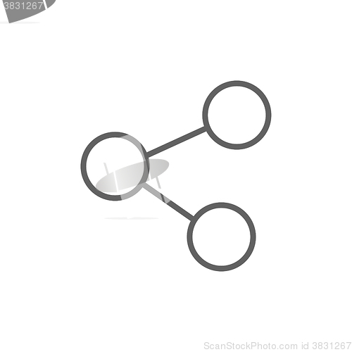 Image of Social network line icon.