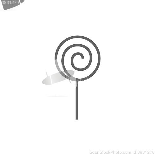 Image of Spiral lollipop line icon.