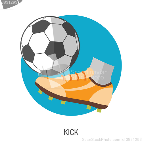 Image of Soccer Flat Icon Set