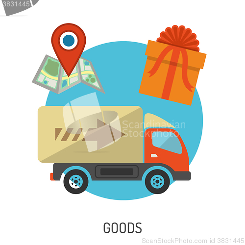 Image of Delivery Goods Flat Icons