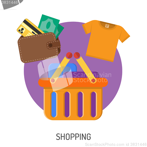 Image of Internet Shopping Flat Icons