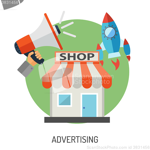 Image of Internet Shopping and Marketing Flat Icon Set