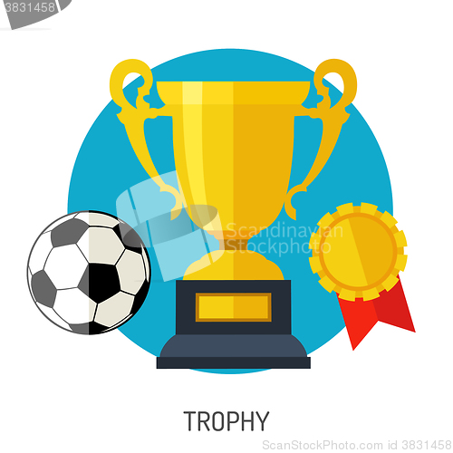 Image of Soccer Flat Icon Set