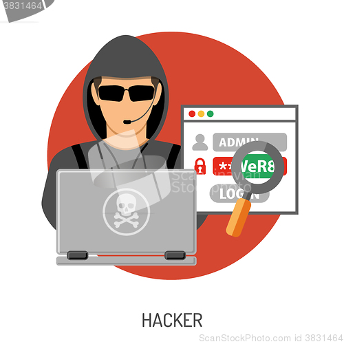 Image of Cyber Crime Concept with Hacker