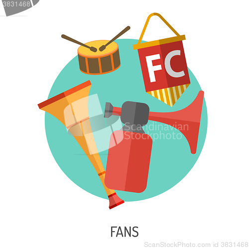 Image of Soccer Flat Icon Set