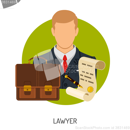 Image of Lawyer Icon with Briefcase