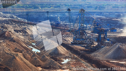 Image of Large excavator machine in the mine