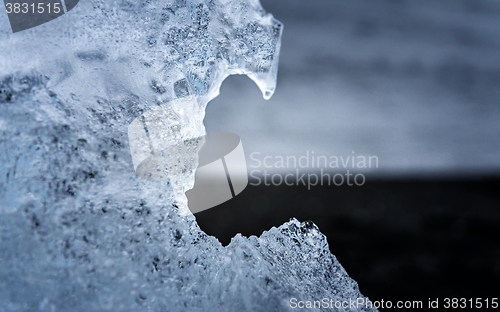 Image of Blue icebergs closeup