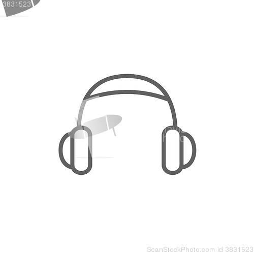 Image of Headphone line icon.