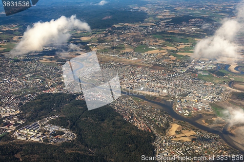 Image of Green terrian aerial view