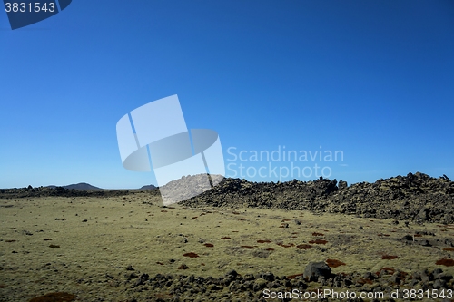 Image of Iceland lava field covered with green moss