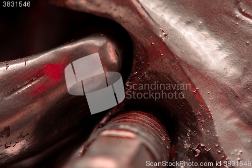 Image of Abstract steel bacgkround closeup photo