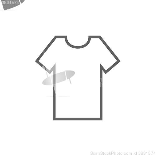 Image of T-shirt line icon.