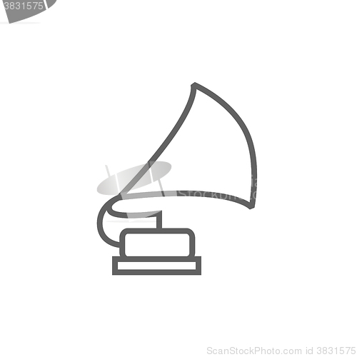 Image of Gramophone line icon.