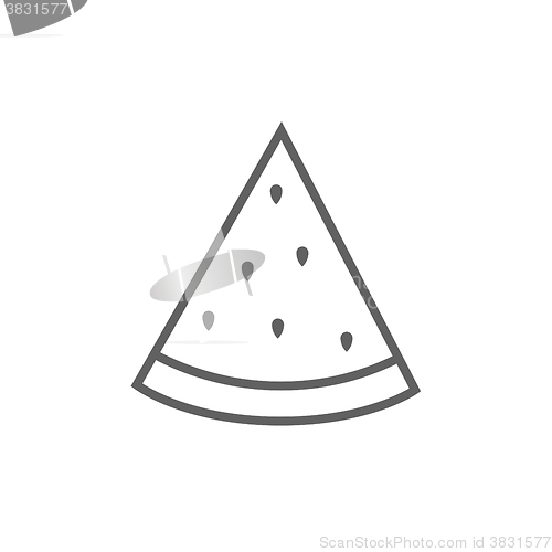 Image of Watermelon line icon.