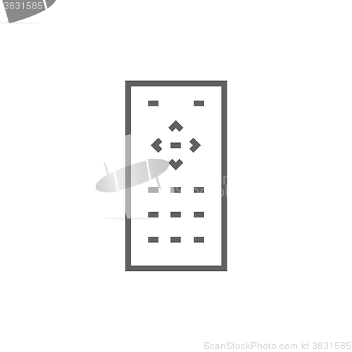 Image of Remote control line icon.