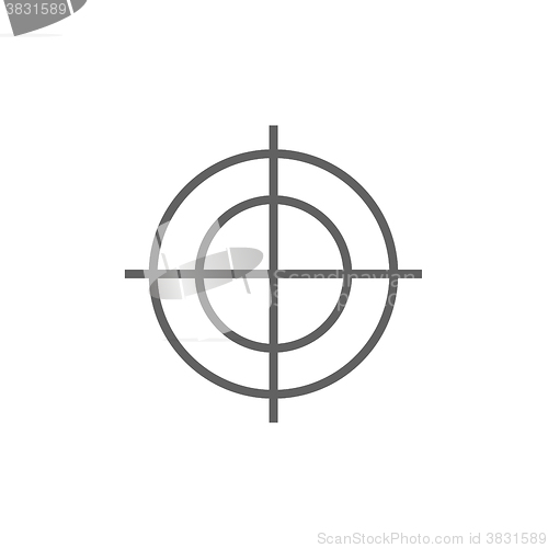 Image of Shooting target line icon.