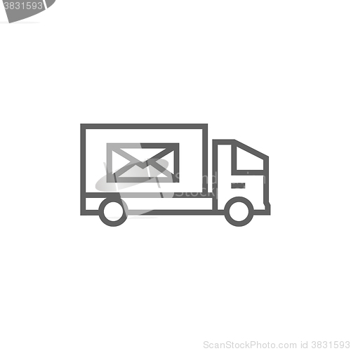 Image of Mail van line icon.