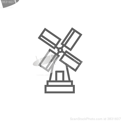 Image of Windmill line icon.