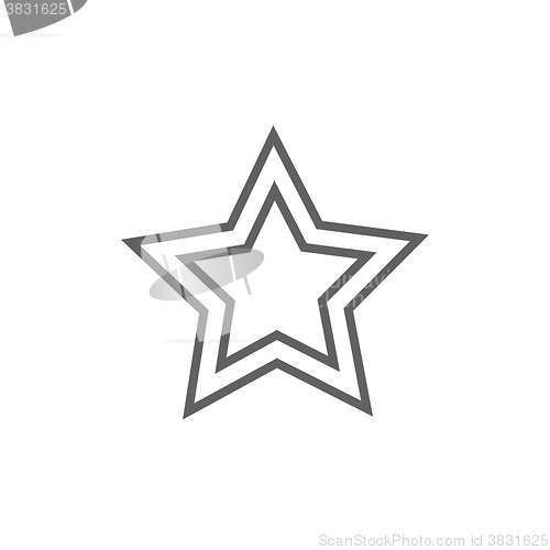 Image of Rating star line icon.