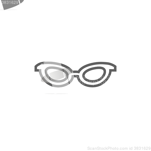 Image of Eyeglasses line icon.