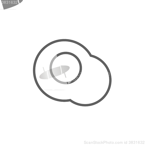 Image of Fried egg line icon.