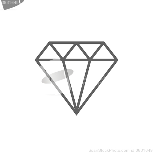 Image of Diamond line icon.