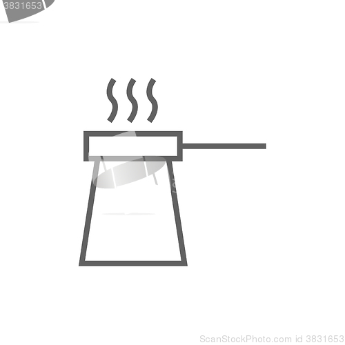 Image of Coffee turk line icon.