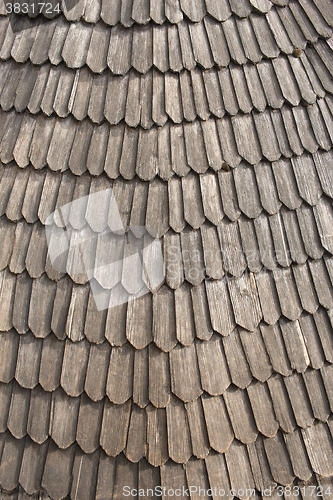 Image of Old wooden decking with shingle