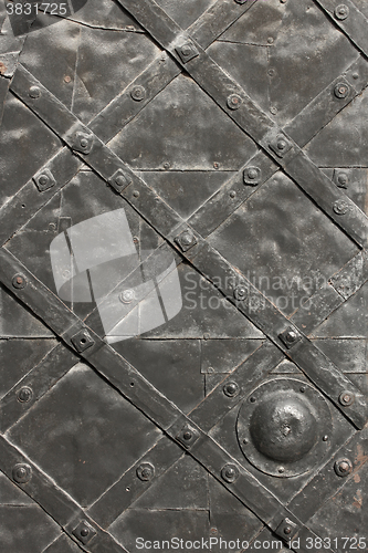 Image of Detail of iron medieval gate