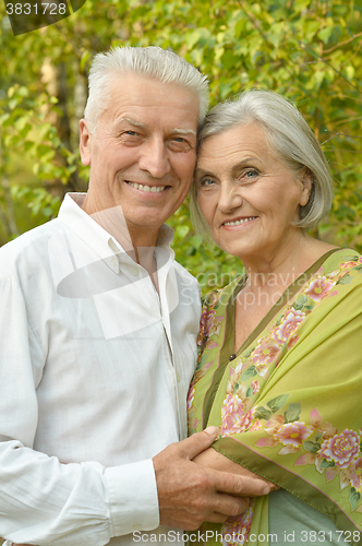 Image of mature couple   in summer park