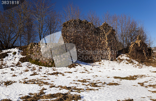 Image of ruins, Belarus , Winter