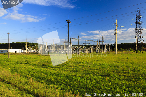 Image of electric poles, rural 