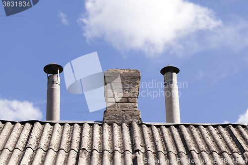 Image of pipe on the roof  