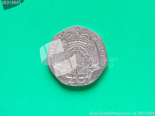 Image of GBP Pound coin - 20 Pence