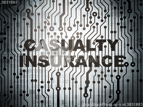 Image of Insurance concept: circuit board with Casualty Insurance